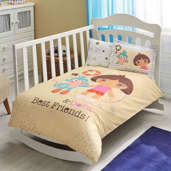 Taç 3069 Dora best frıend baby Lisanslı Bebek nevresim takımı