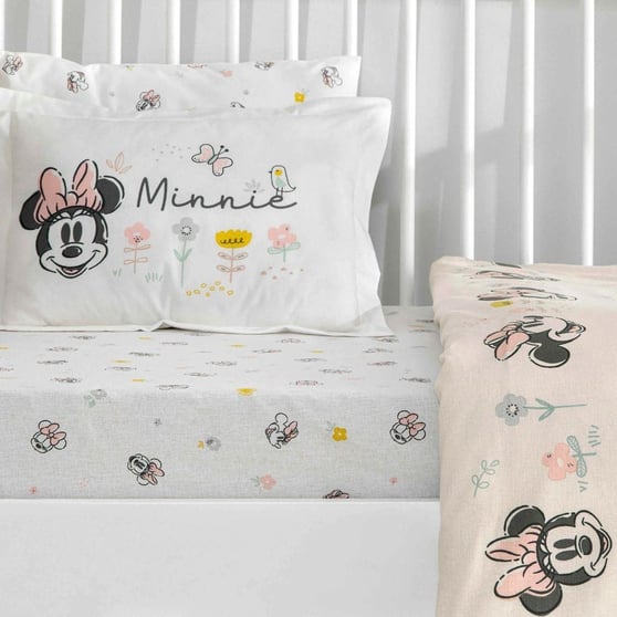 Taç Lisanslı Minnie Mouse Dream Baby Bebek Nevresim Takımı %100 Pamuk