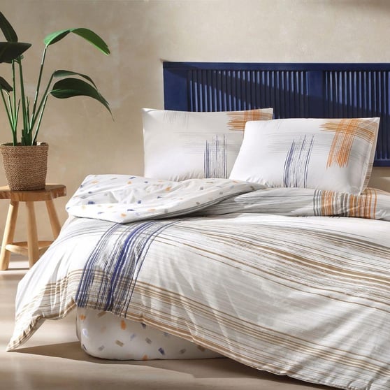 Çift Kişilik Nevresim Taç Taç Orion Gri %100 Pamuk Çift Kişilik Nevresim Takımı 200x220 cm