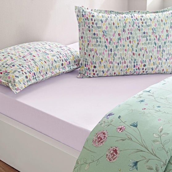 Taç Pepple Çift Kişilik %100 Pamuk Çift Taraflı Nevresim Takımı 200x220 cm Mint