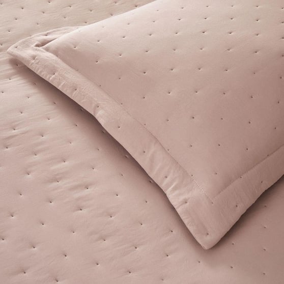 Taç Rita Çift Kişilik Yatak Örtüsü Takımı Pudra 260x250 cm (3 Parça)