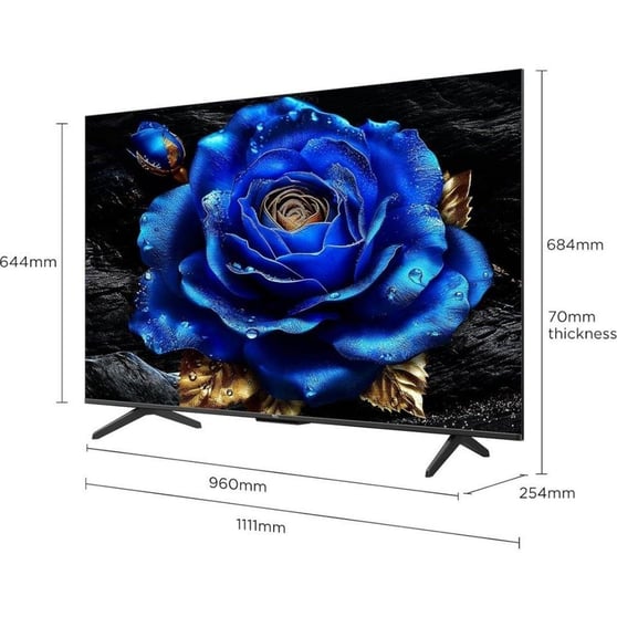 TCL 50T6CGTTV 50” 4K Ultra HD QLED Google Smart TV – Uydu Alıcılı