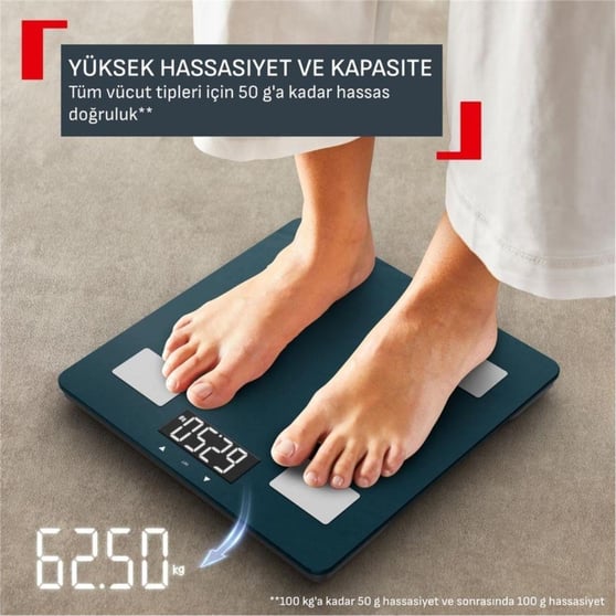 Tefal Body Up 3 BM2600V0 Akıllı Vücut Analiz Baskülü Yeşil