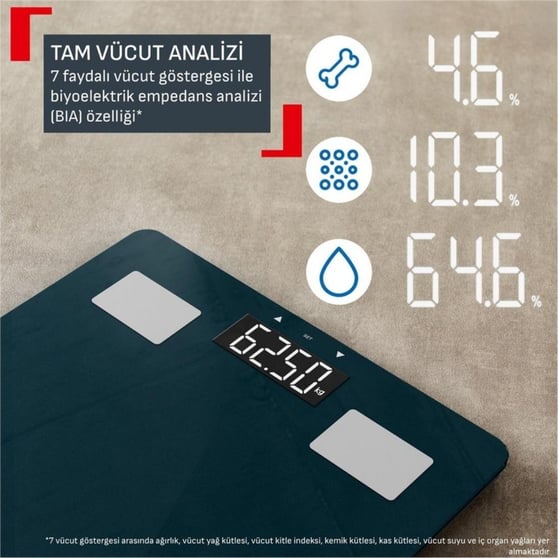 Tefal Body Up 3 BM2600V0 Akıllı Vücut Analiz Baskülü Yeşil