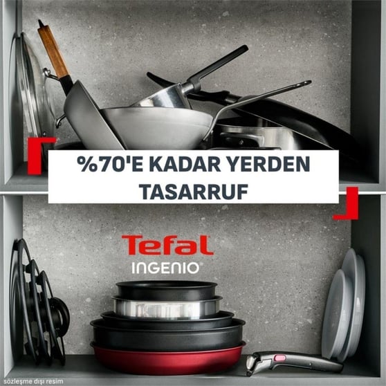 Tefal Ingenio Excellence Fusion Core 9X Büyük Set 14 Parça Çıkarılabilir Saplı Tava Tencere Seti