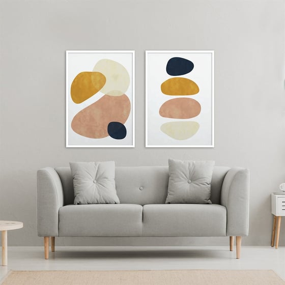 Abstract Colors Çerçeveli Poster SetiPosterlerTablolife.com