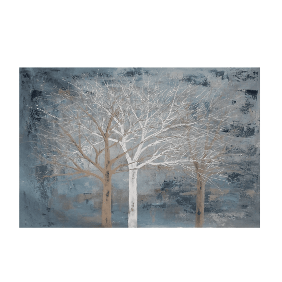 Abstract Dry Trees Yağlı Boya Dokulu TabloYağlı Boya Dokulu Soyut TablolarTablolife