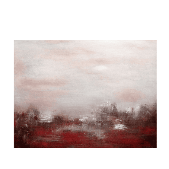 Abstract Red Sea Yağlı Boya Dokulu TabloYağlı Boya Dokulu Soyut TablolarTablolife