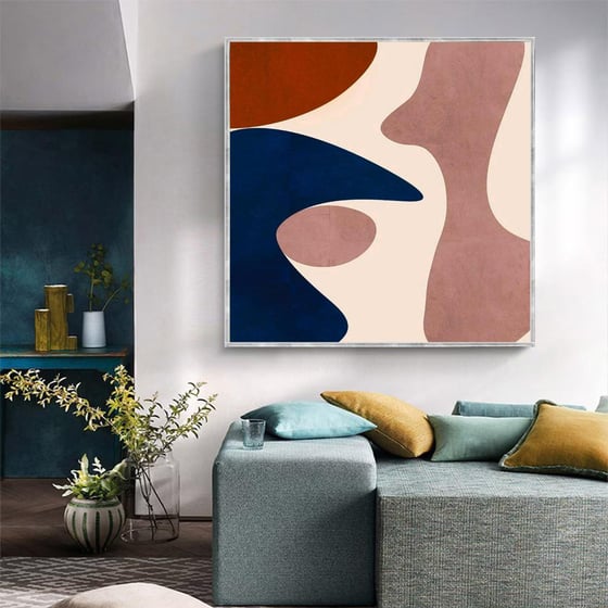 Abstract Shapes Yağlı Boya Dokulu TabloYağlı Boya Dokulu Soyut TablolarTablolife