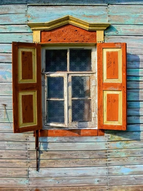 Ahşap Pencere - Kanvas Tablo