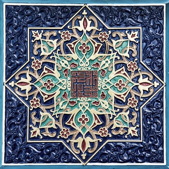 Blue Shape - Kanvas Tablo