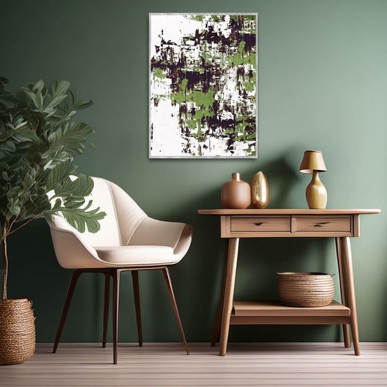 Brown Green Mess Yağlı Boya Dokulu TabloYağlı Boya Dokulu Soyut TablolarTablolife