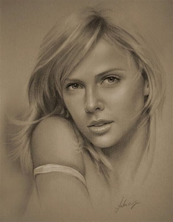 Charlize Theron - Kanvas Tablo