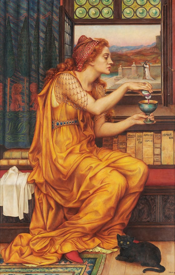 Evelyn De Morgan Aşk İksiri Kanvas TabloKlasik TablolarTablolife.com