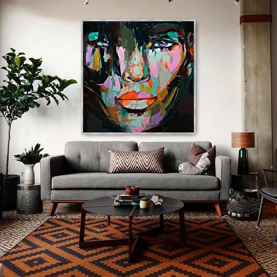 Face Yağlı Boya Dokulu TabloYağlı Boya Dokulu Kadın Temalı TablolarTablolife