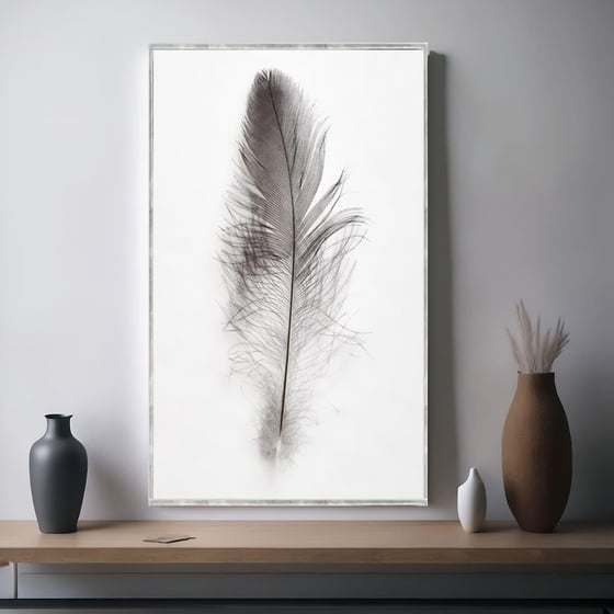 Feather 2 Yağlı Boya Dokulu TabloYağlı Boya Dokulu Soyut TablolarTablolife