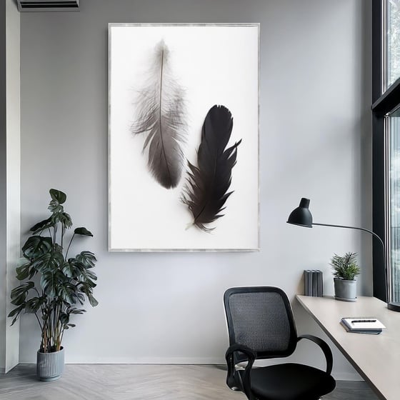 Feather Yağlı Boya Dokulu TabloYağlı Boya Dokulu Soyut TablolarTablolife