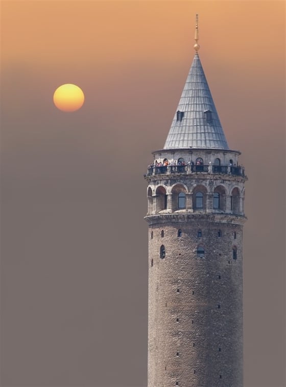 Galata'da Gün Doğumu - Kanvas Tablo