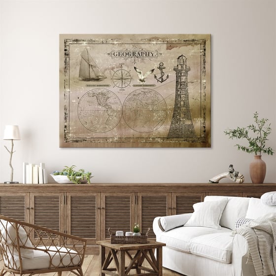 Geography Kanvas TabloVintage-RetroTablolife.com