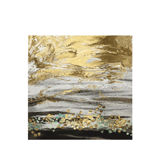 Gold Wave Yağlı Boya Dokulu TabloYağlı Boya Dokulu Soyut TablolarTablolife