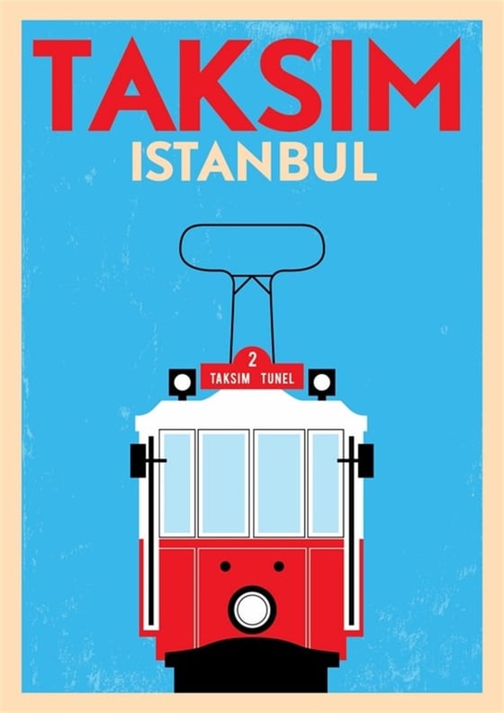 Kırmızı Tramvay - Kanvas Tablo