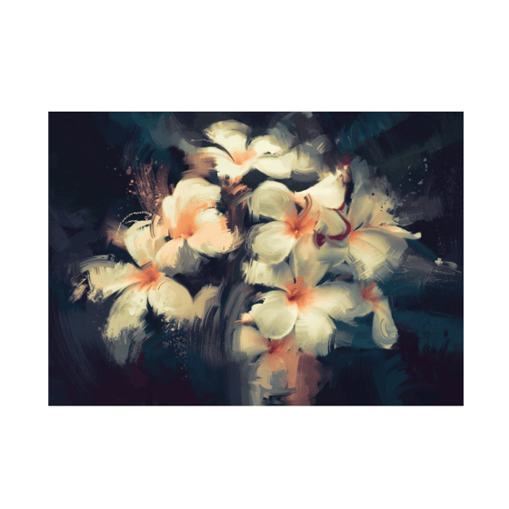 Light Of Flower Yağlı Boya Dokulu TabloYağlı Boya Dokulu Çiçek TablolarıTablolife