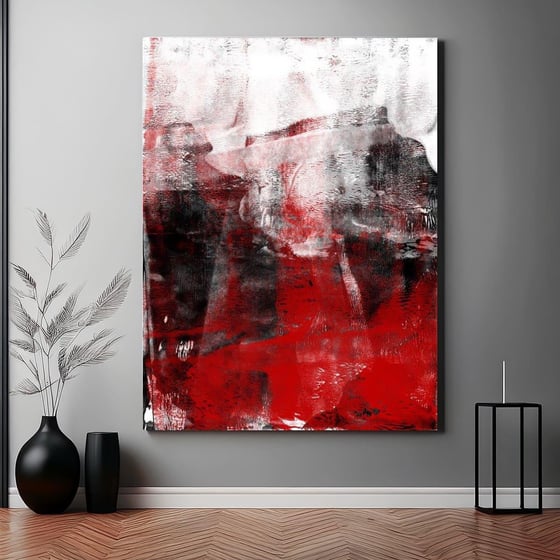 Red Blow Yağlı Boya Dokulu TabloYağlı Boya Dokulu Soyut TablolarTablolife