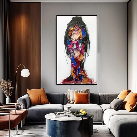 Soyut Yüz 2 3D Yoğun Yağlı Boya Tablo3D Yoğun Yağlı Boya TablolarTablolife