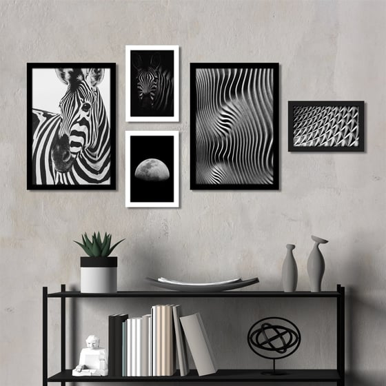 Zebra Çerçeveli Poster SetiPosterlerTablolife.com