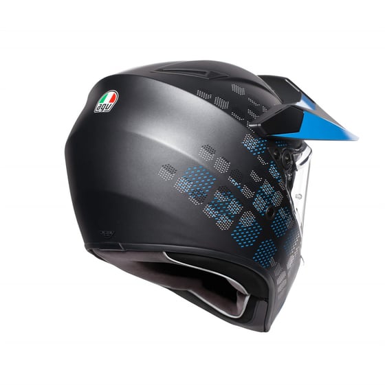 Agv AX9 Multi Antartica Matt Black/Cyan Kapalı Kask