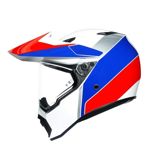Agv AX9 Multi Atlante White Blue Red Kapalı Kask