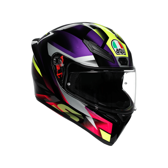 Agv K1 S Fastlap Black Purple Pink Kapalı Kask