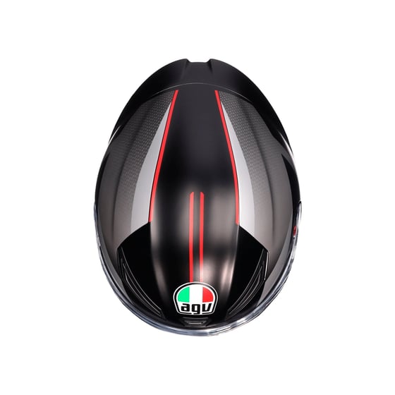 Agv K1 S Lap Matt Black Grey Red Kapalı Kask