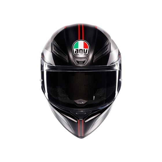 Agv K1 S Lap Matt Black Grey Red Kapalı Kask