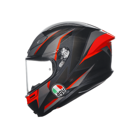 Agv K6S Mplk Slashcut Blk Grey Red Kapalı Kask