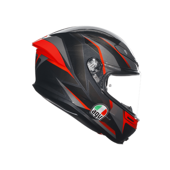 Agv K6S Mplk Slashcut Blk Grey Red Kapalı Kask