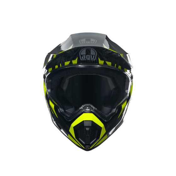 Agv AX9 Steppa Carbon Grey Yellow Kapalı Kask