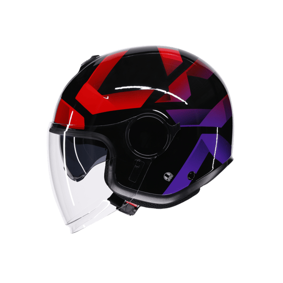 Agv Eteres Camogli Black Red Purple Açık Kask