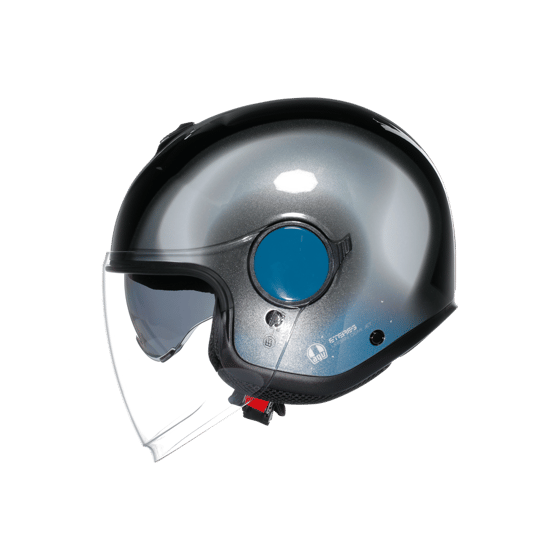Agv Eteres Levanto Black Silver Blue MO197 Açık Kask