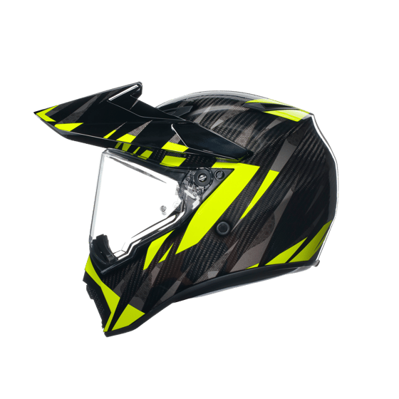 Agv AX9 Multi Steppa Carbon Grey Yellow Fluo Kapalı Kask