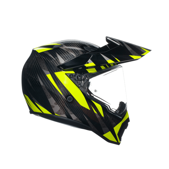 Agv AX9 Multi Steppa Carbon Grey Yellow Fluo Kapalı Kask