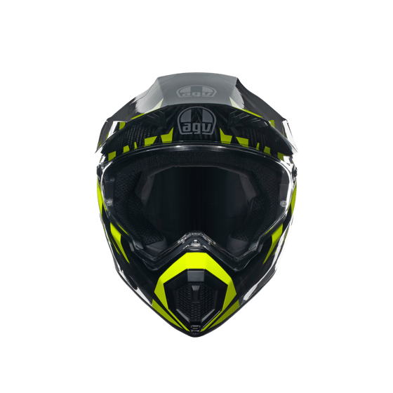 Agv AX9 Multi Steppa Carbon Grey Yellow Fluo Kapalı Kask