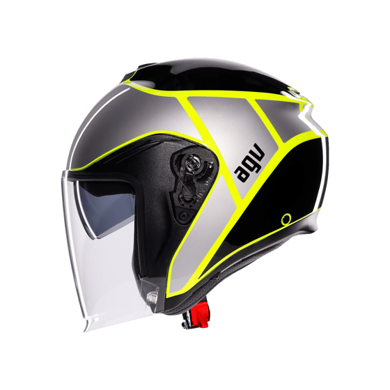 Agv İrides Davao Black Grey Yellow Fluo Kapalı Kask