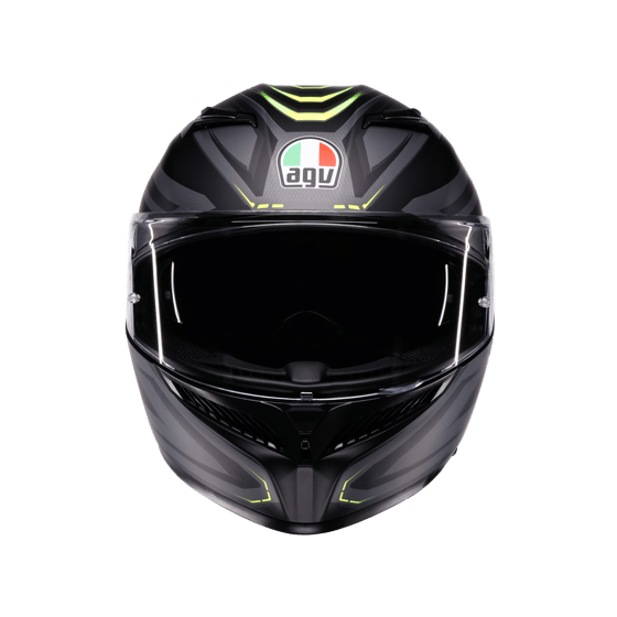 Agv K3 Syth Mplk Matt Black Yellow Fluo Kapalı Kask