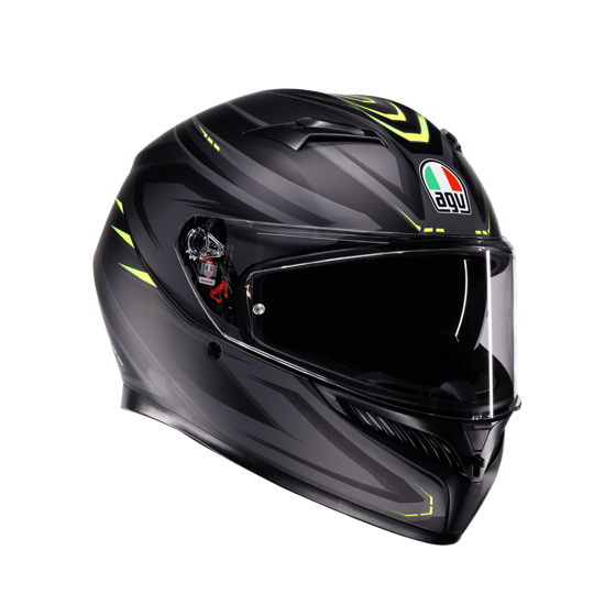 Agv K3 Syth Mplk Matt Black Yellow Fluo Kapalı Kask