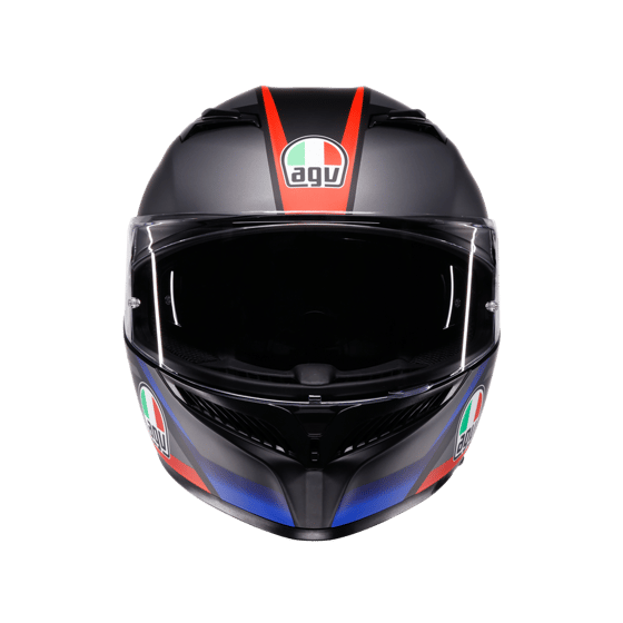Agv K3 Mplk Striga Matt Black Blue Red Kapalı Kask