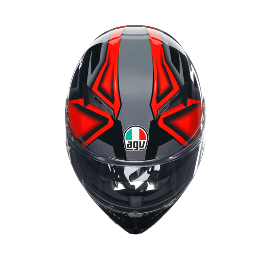Agv K3 Compound Black Red Kapalı Kask