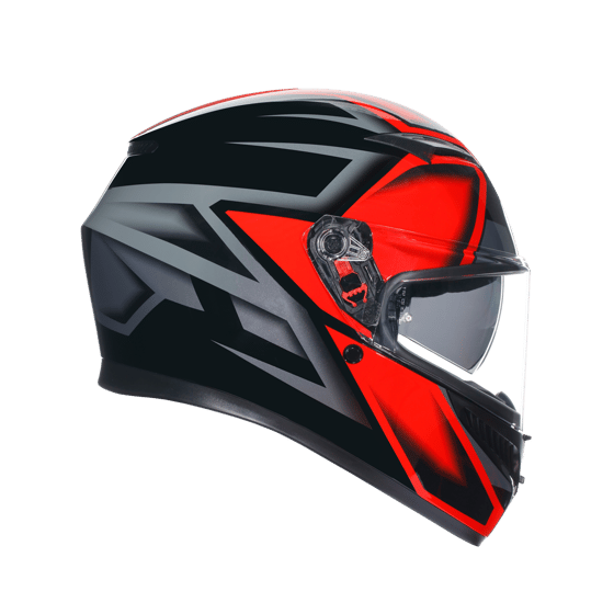 Agv K3 Compound Black Red Kapalı Kask