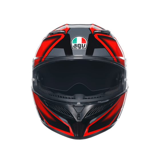 Agv K3 Compound Black Red Kapalı Kask