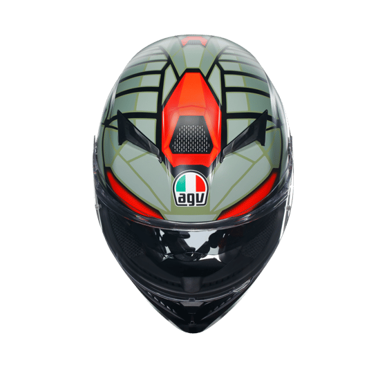 Agv K3  Decept Matt Black Green Red Kapalı Kask